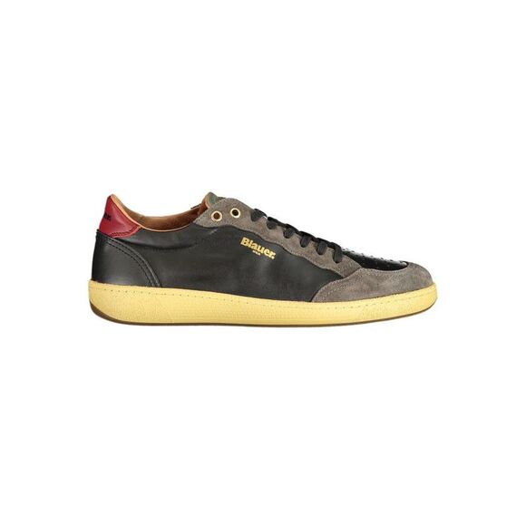 Blauer Black Leather Men Men's Sneaker